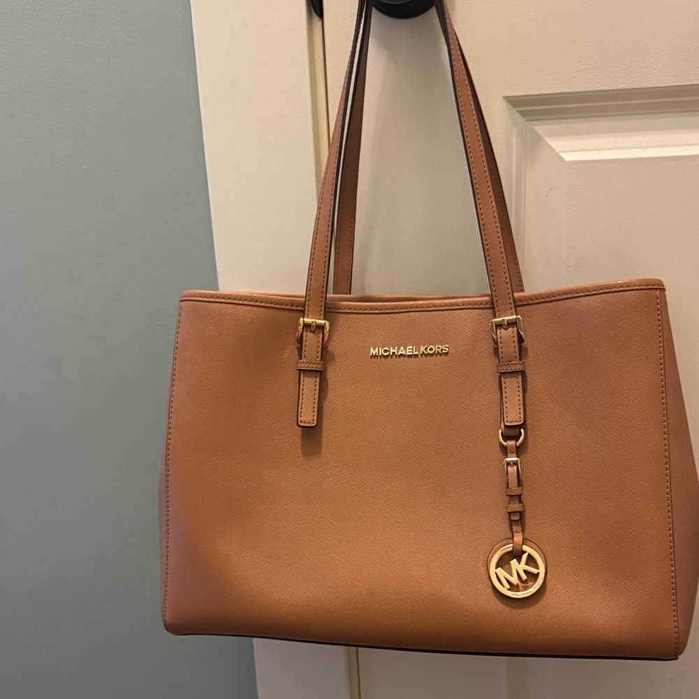 Michael Kors Brown Leather Tote, Like New
